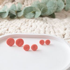 Ohrstecker apricotfarbene Blüten