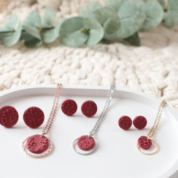 Halskette rote Beeren – Bild 5
