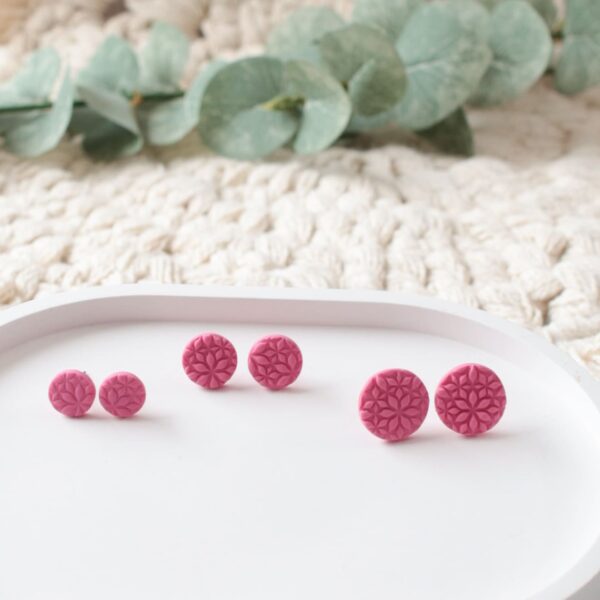 Ohrstecker Pinke Blumen
