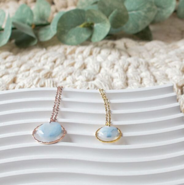 Ohrringe mit Zierring in Pastell-Blau – Bild 8