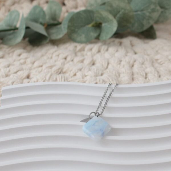 Ohrringe Raute in Pastell-Blau – Bild 3
