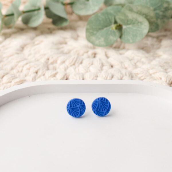 Ohrstecker royalblaue Bögen – Bild 6