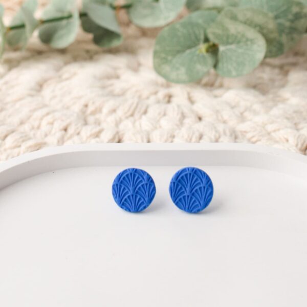 Ohrstecker royalblaue Bögen – Bild 4