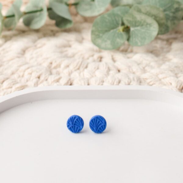 Ohrstecker royalblaue Bögen – Bild 2