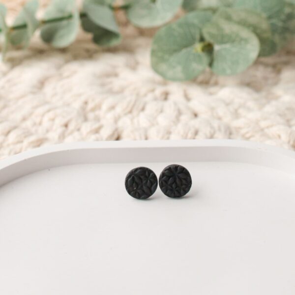 Ohrstecker schwarze Bumen – Bild 4