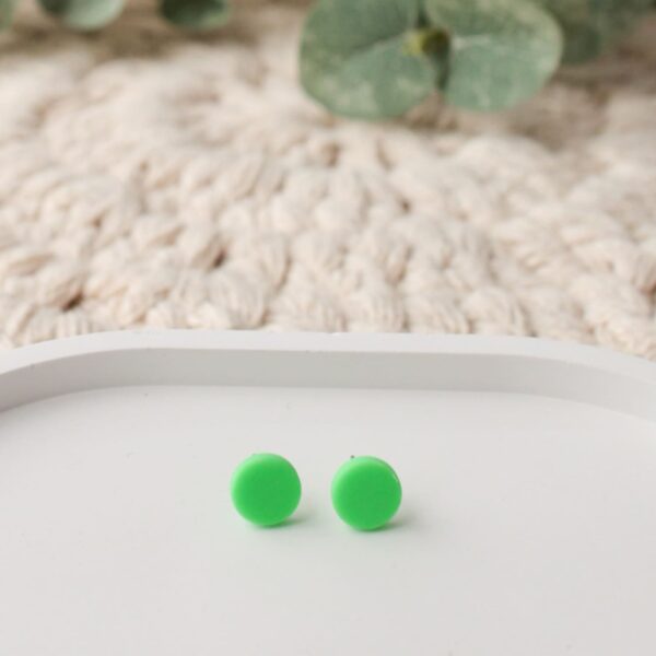 Ohrstecker und Kette in NEON-Grün – Bild 3