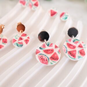 Ohrringe mit Melonen-Print