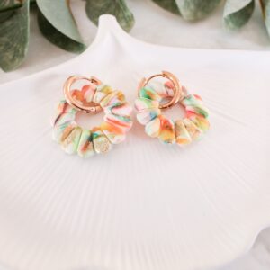Creole mit großer Blume bunt-gold