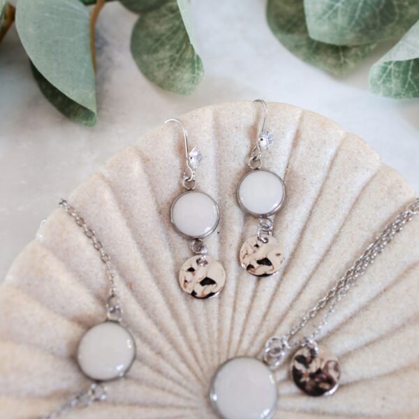 Schmuckset Braut in Perlmutt-Optik – Bild 12