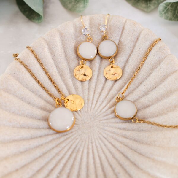 Schmuckset Braut in Perlmutt-Optik