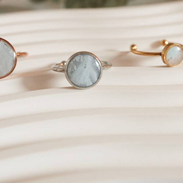 Ringe hellblau marmoriert – Bild 6