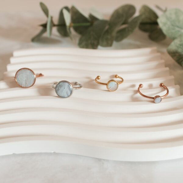 Ringe hellblau marmoriert – Bild 4
