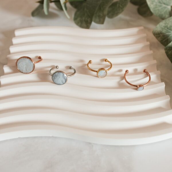 Ringe hellblau marmoriert – Bild 3