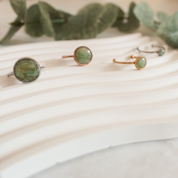 Ringe grün marmoriert – Bild 2
