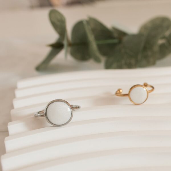 Ringe weiß Perlmutt – Bild 2