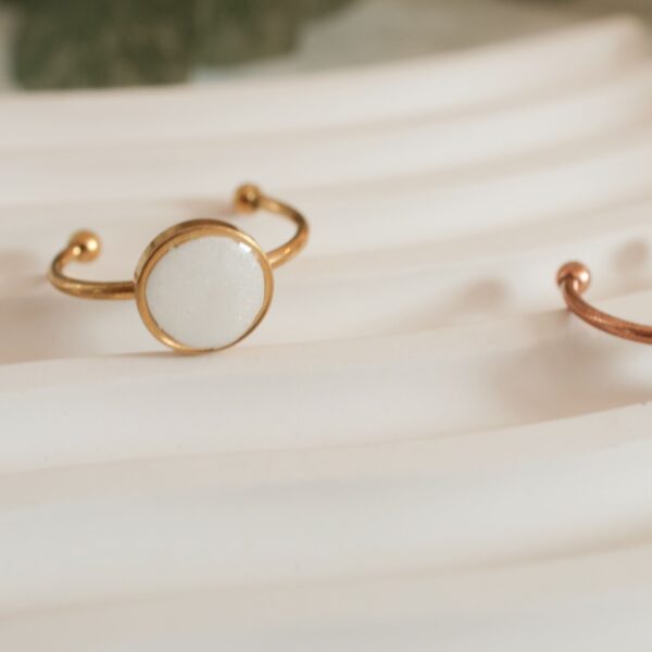 Ringe weiß Perlmutt – Bild 5