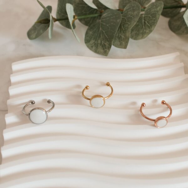 Ringe weiß Perlmutt – Bild 3