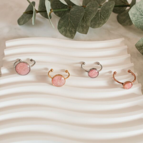 Ringe pink marmoriert – Bild 6