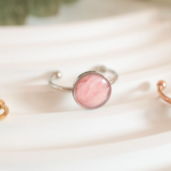 Ringe pink marmoriert – Bild 5