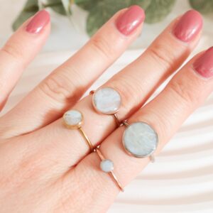 Ringe hellblau marmoriert