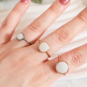 Ringe weiß Perlmutt