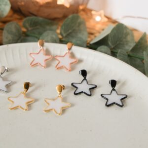 Schmuckset glitzernde Sternen-Anhänger