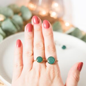 Ringe grüner Glitzer