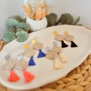 Statementohrringe mit Fransen