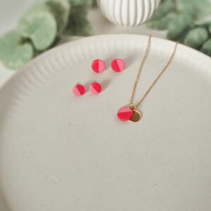 Schmuckset rot-pink